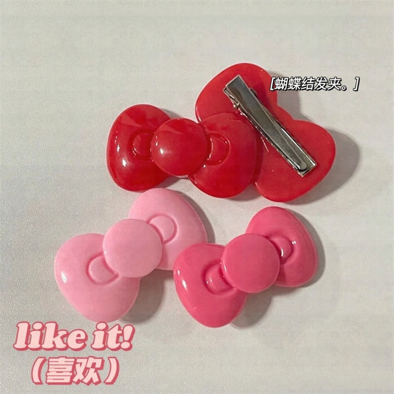 Hello Kitty Bow Hair Clips
