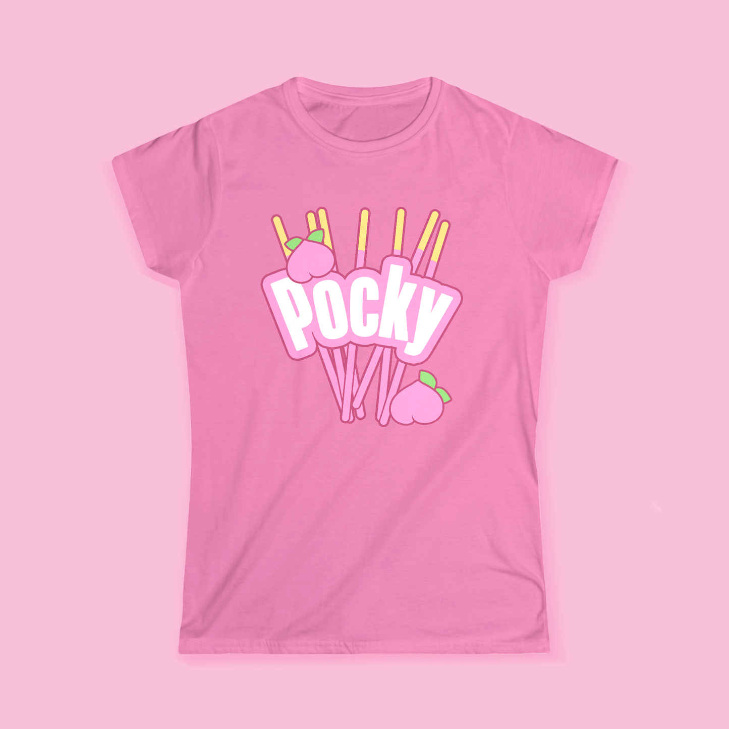 Pink Peach Pocky Girly T-Shirt