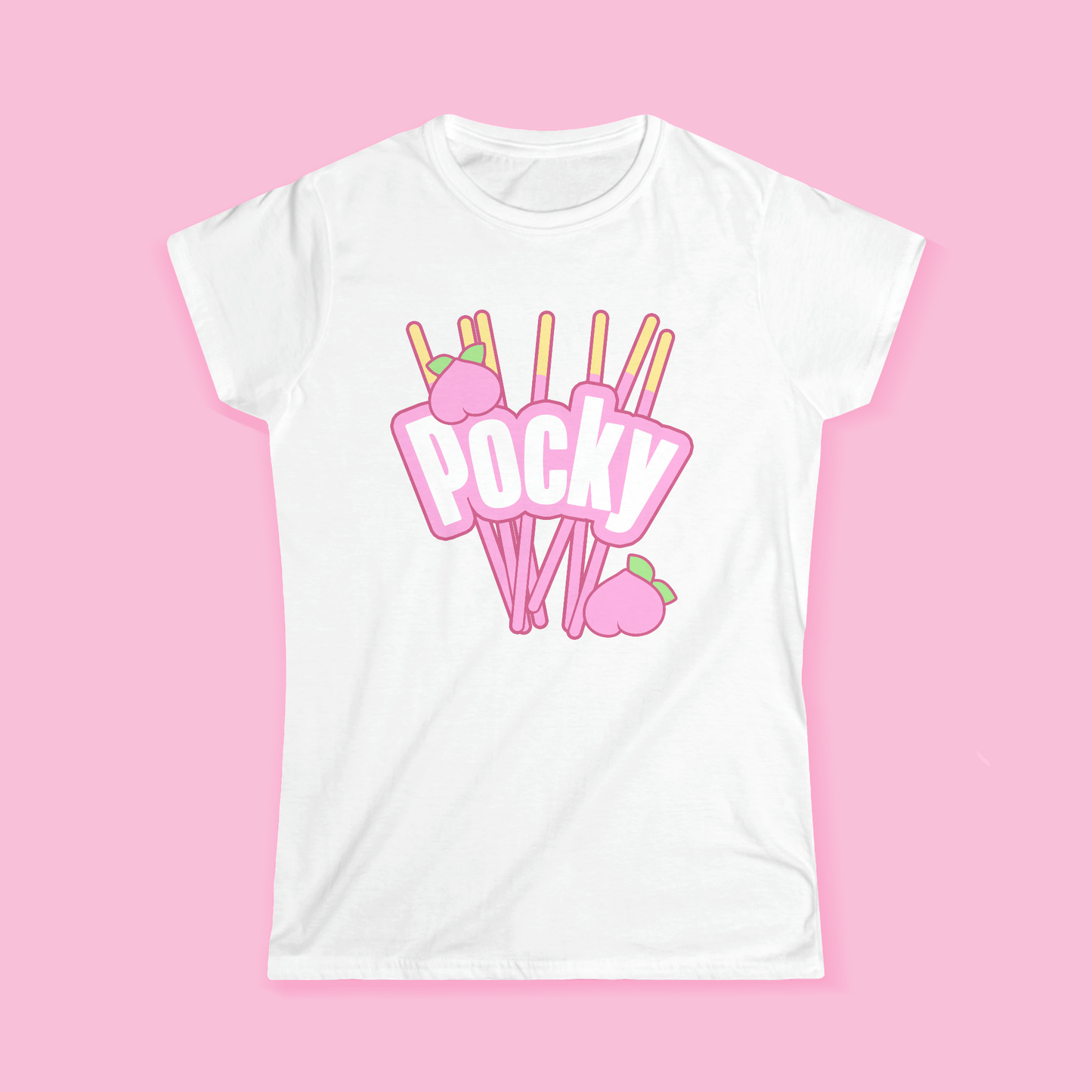 Pink Peach Pocky Girly T-Shirt